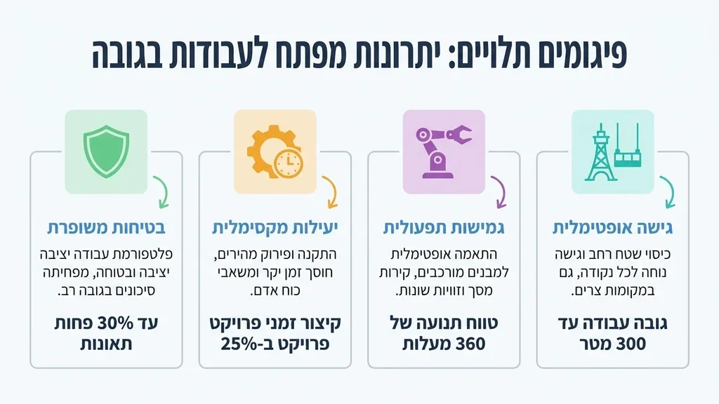 נוצר על ידי מודל בינה מלאכותית Gemini Pro עבודות ניקיון ותחזוקה בגובה עם פלטפורמה תלויה