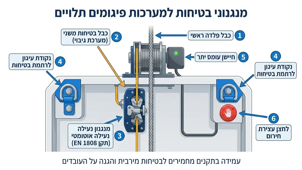 נוצר על ידי מודל בינה מלאכותית Gemini Pro בדיקת בטיחות ומנגנוני אבטחה של מערכת פיגומים תלויים