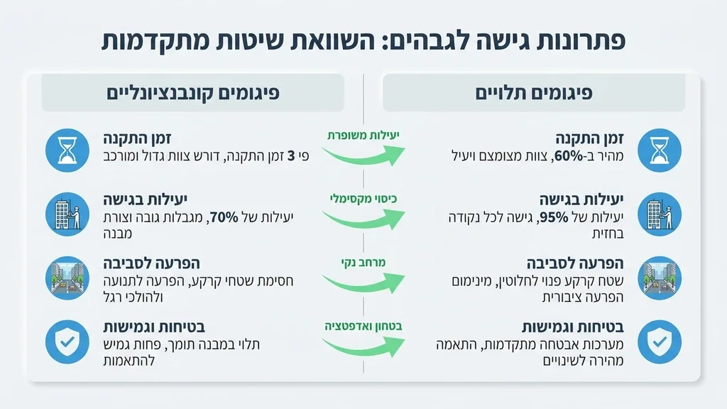 נוצר על ידי מודל בינה מלאכותית Gemini Pro פיגומים תלויים מותקנים על מבנה מגורים גבוה במסגרת פרויקט התחדשות עירונית