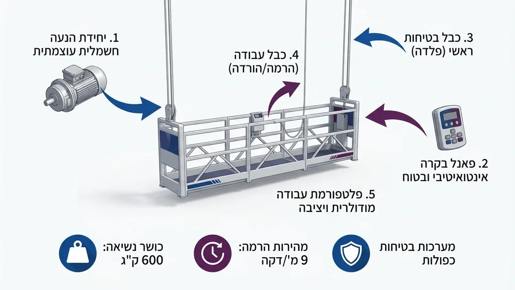נוצר על ידי מודל בינה מלאכותית Gemini Pro צוות עובדים מקצועי על פלטפורמת פיגום תלוי חשמלי