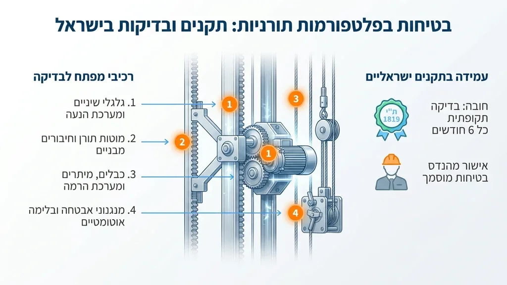 נוצר על ידי מודל בינה מלאכותית Gemini Pro מהנדס בטיחות מבצע בדיקה תקנית לפיגום תורן באתר בנייה